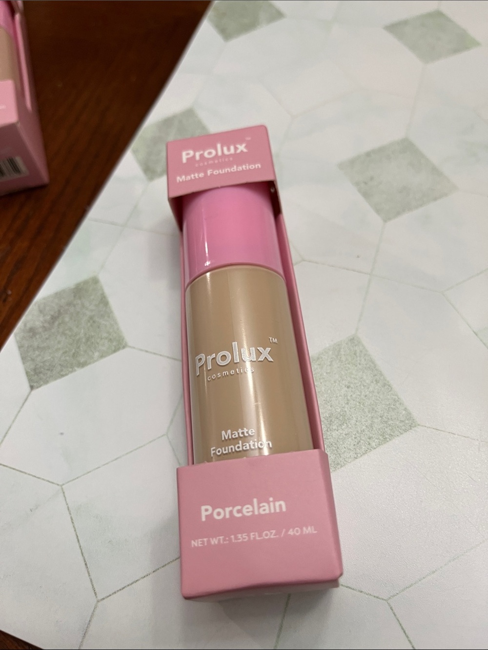 Porcelain Matte Foundation — Porcelain Shade with Pink Accent